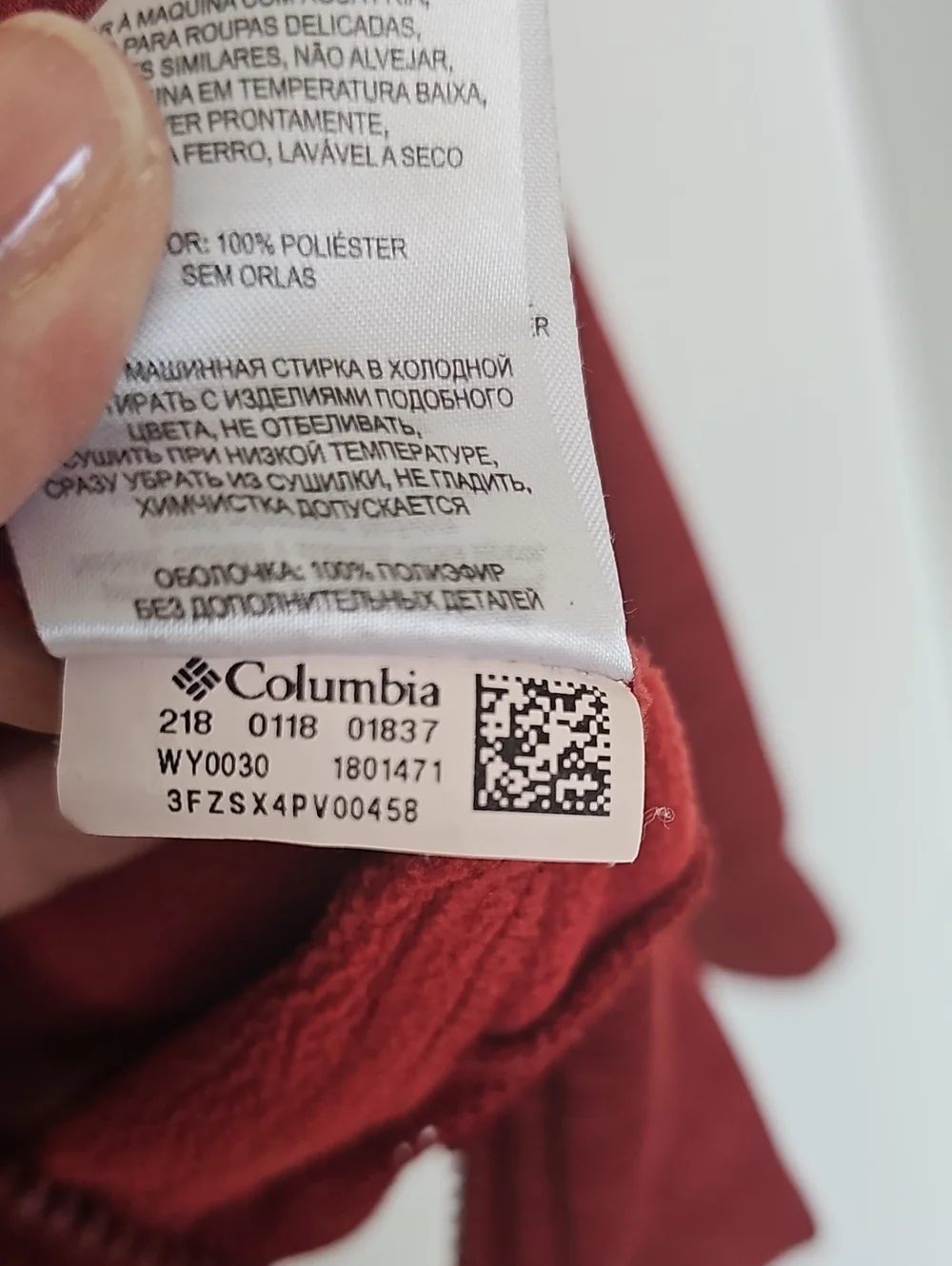 Columbia Interchange Kids Red Full-Zip Fleece Jacket with Blue Trim Sz M 10/12